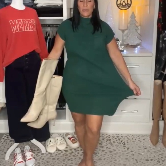 Green sweater dress - Picture 4 of 5